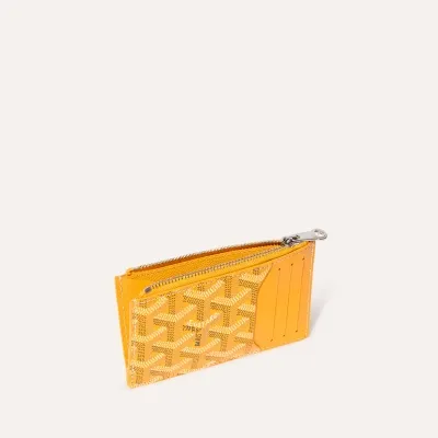 PORTE CARTES ZIPPE BOURBON Yellow