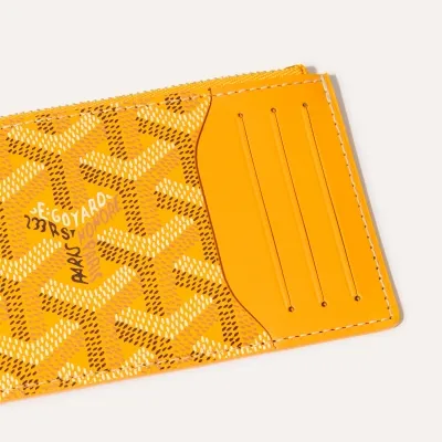 PORTE CARTES ZIPPE BOURBON Yellow