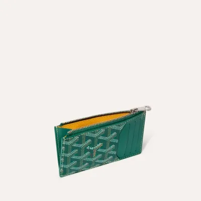 PORTE CARTES ZIPPE BOURBON Green