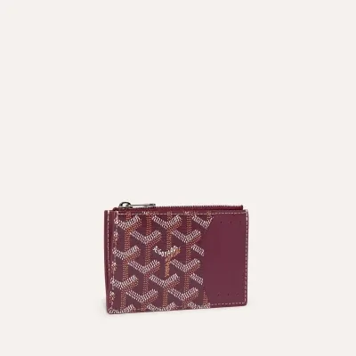 PORTE CARTES ZIPPE BOURBON Burgundy
