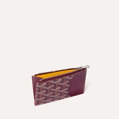 PORTE CARTES ZIPPE BOURBON Burgundy