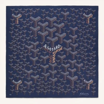 CHALE N1 140 CACHEMIRE ET SOIE Navy Blue