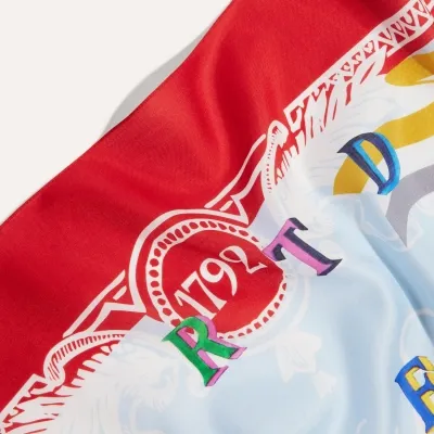 FOULARDN3 Red & Sky Blue