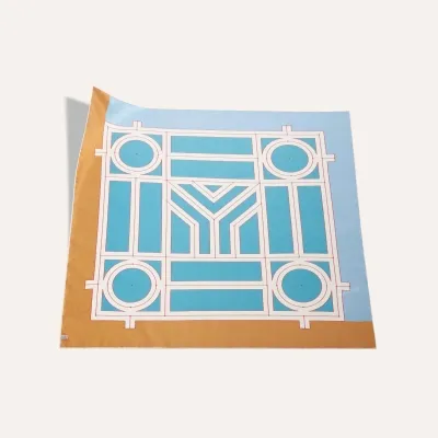 FOULARDN4 Burgundy, Navy Blue & Green