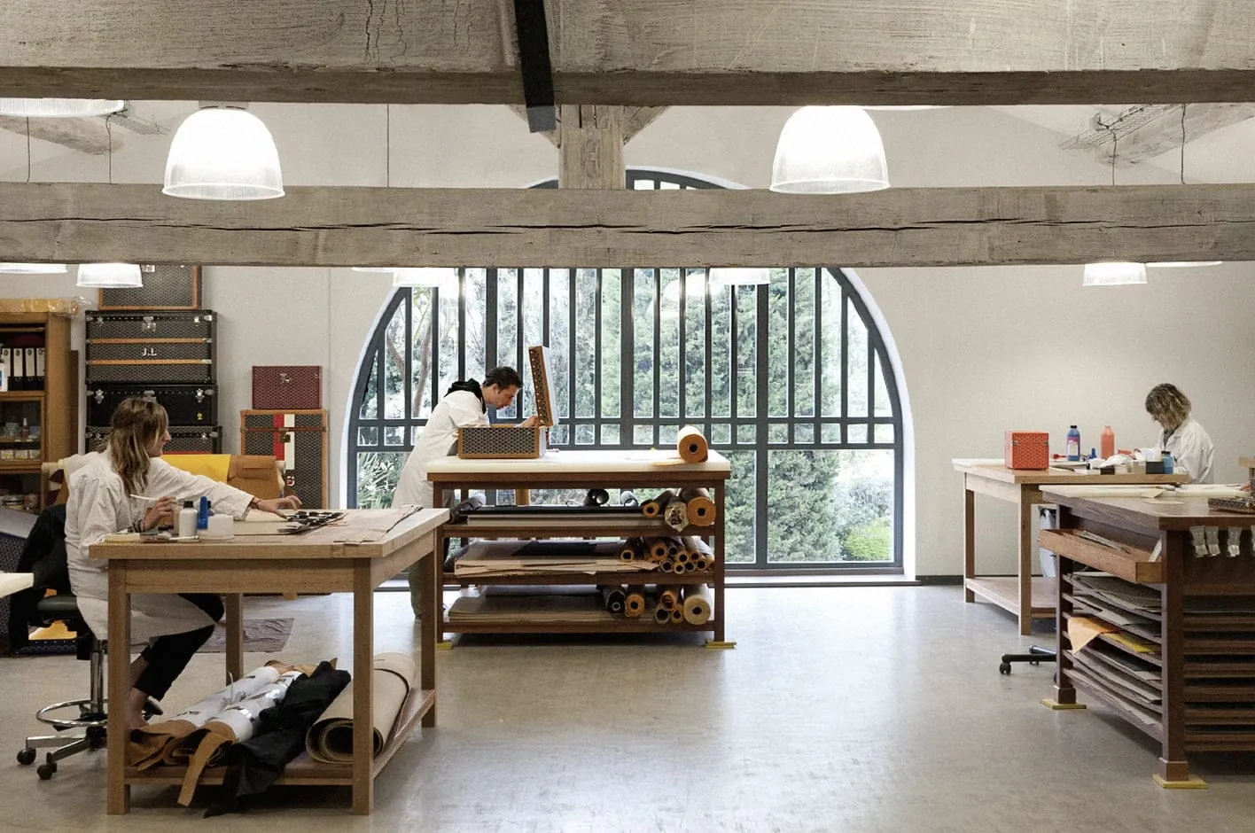 Recent image of a Goyard workshop Recent image of a Goyard workshop