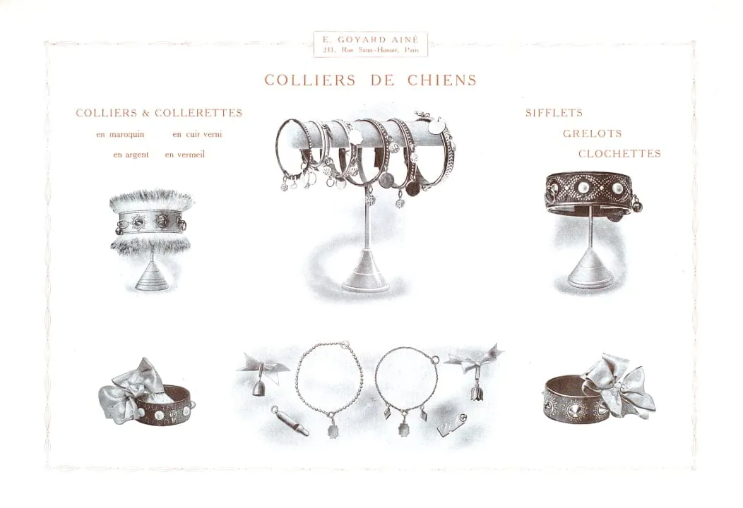 Old Goyard advertisement for dog collars Old Goyard advertisement for dog collars