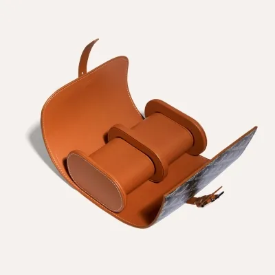 ETUI A MONTRE DE VOYAGE DOUBLE Black & Tan