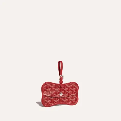 POCHETTE OS CHIEN GRIS PM Red