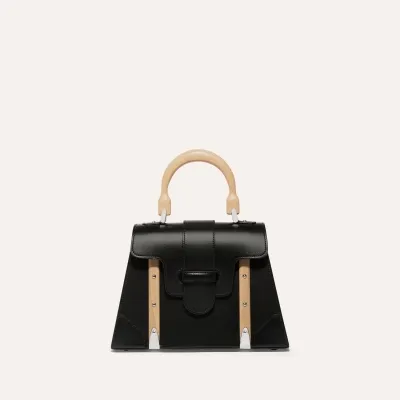 SAC SAIGON PM CUIR LISSE Black