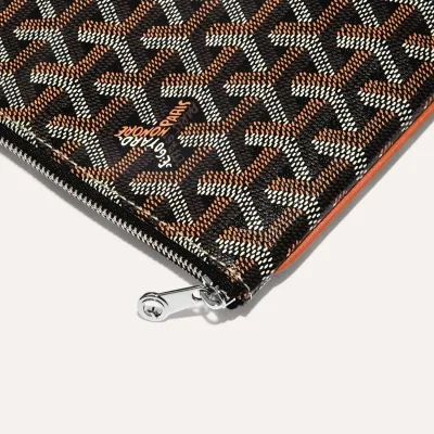 POCHETTE SENAT MM BANDES INITIALES ECO Black & Tan