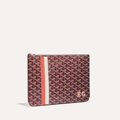 Sénat MM Pouch Stripes and Initials