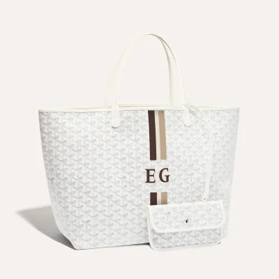 SAC SAINT LOUIS GM BANDES INITIALES White