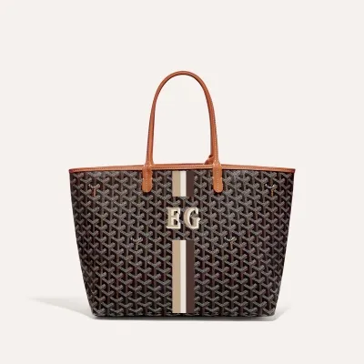 SAC SAINT LOUIS PM BANDES INITIALES Black & Tan