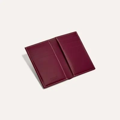 PORTE-CARTES SAINT PIERRE INITIALES ECO Burgundy