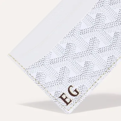 PORTE-CARTES SAINT SULPICE INITIALES ECO White