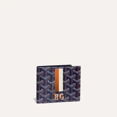 PORTEFEUILLE VICTOIRE BANDES INITIALES ECO Navy Blue