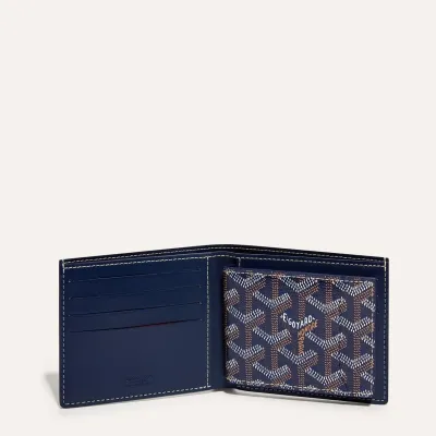PORTEFEUILLE VICTOIRE BANDES INITIALES ECO Navy Blue