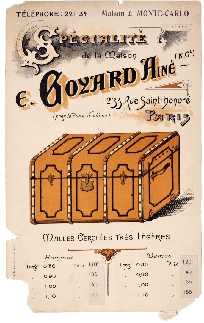 Old Goyard advertisement  Old Goyard advertisement